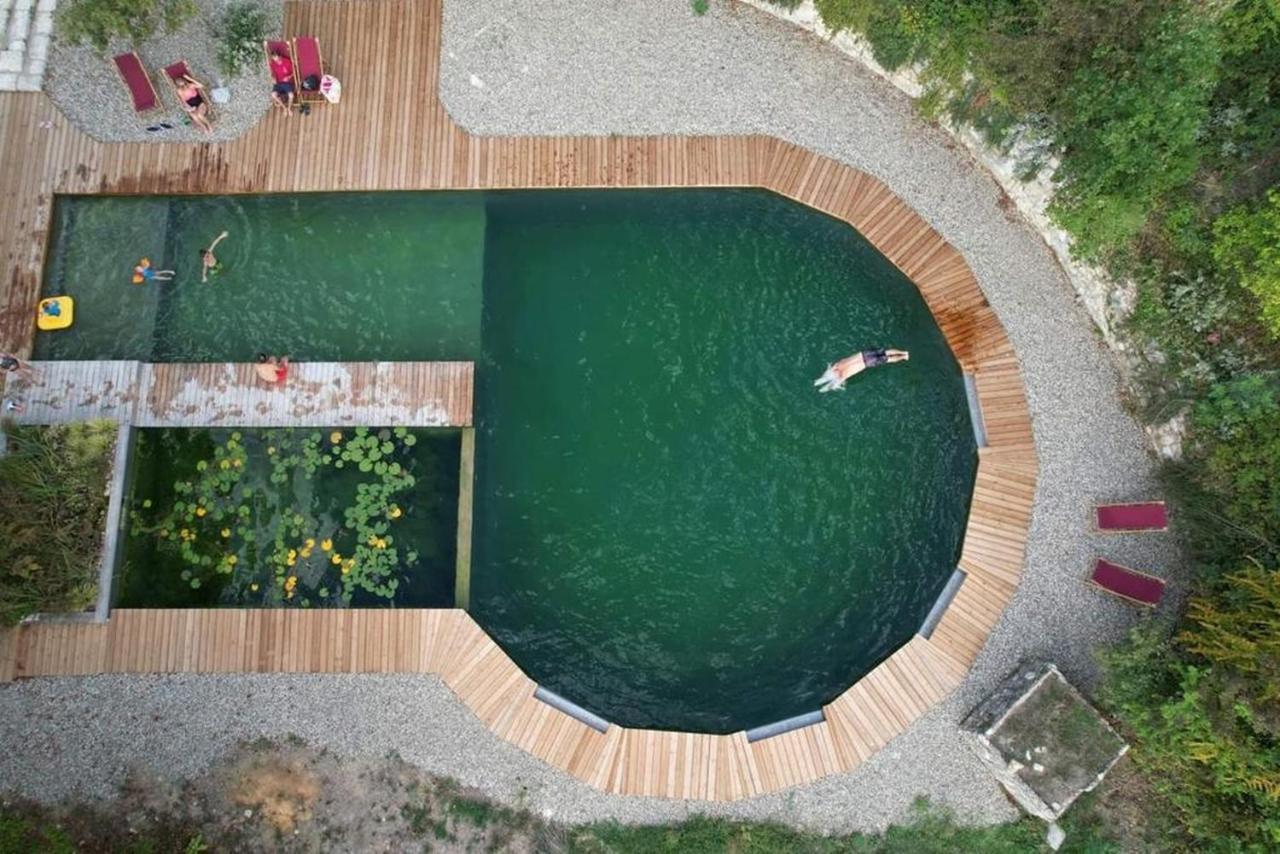 Grand Gite Les Cabanes De Fallot Pour 19 Personnes - Piscine Naturelle L'isle-Bouzon 외부 사진